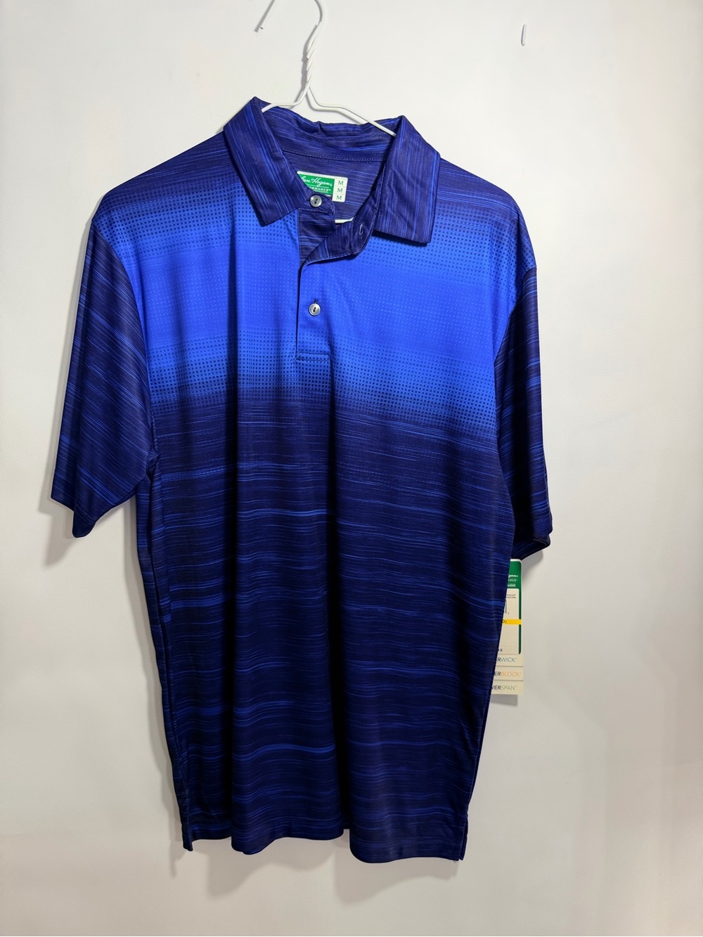 Hogan Men's Royal to Navy Gradient Short-Sleeve Polo